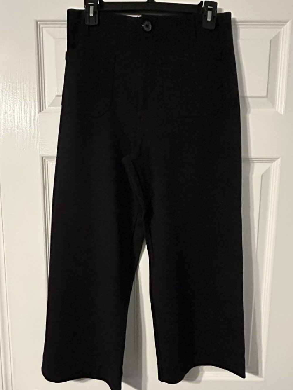 Women's, Jones New York, High Rise, Cropped, Wide Legged, Black Pants, Size 10